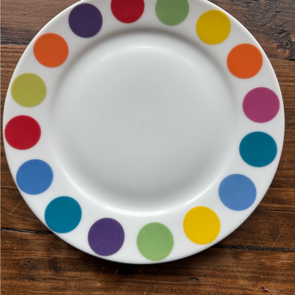 Colorful Polka Dot Plate